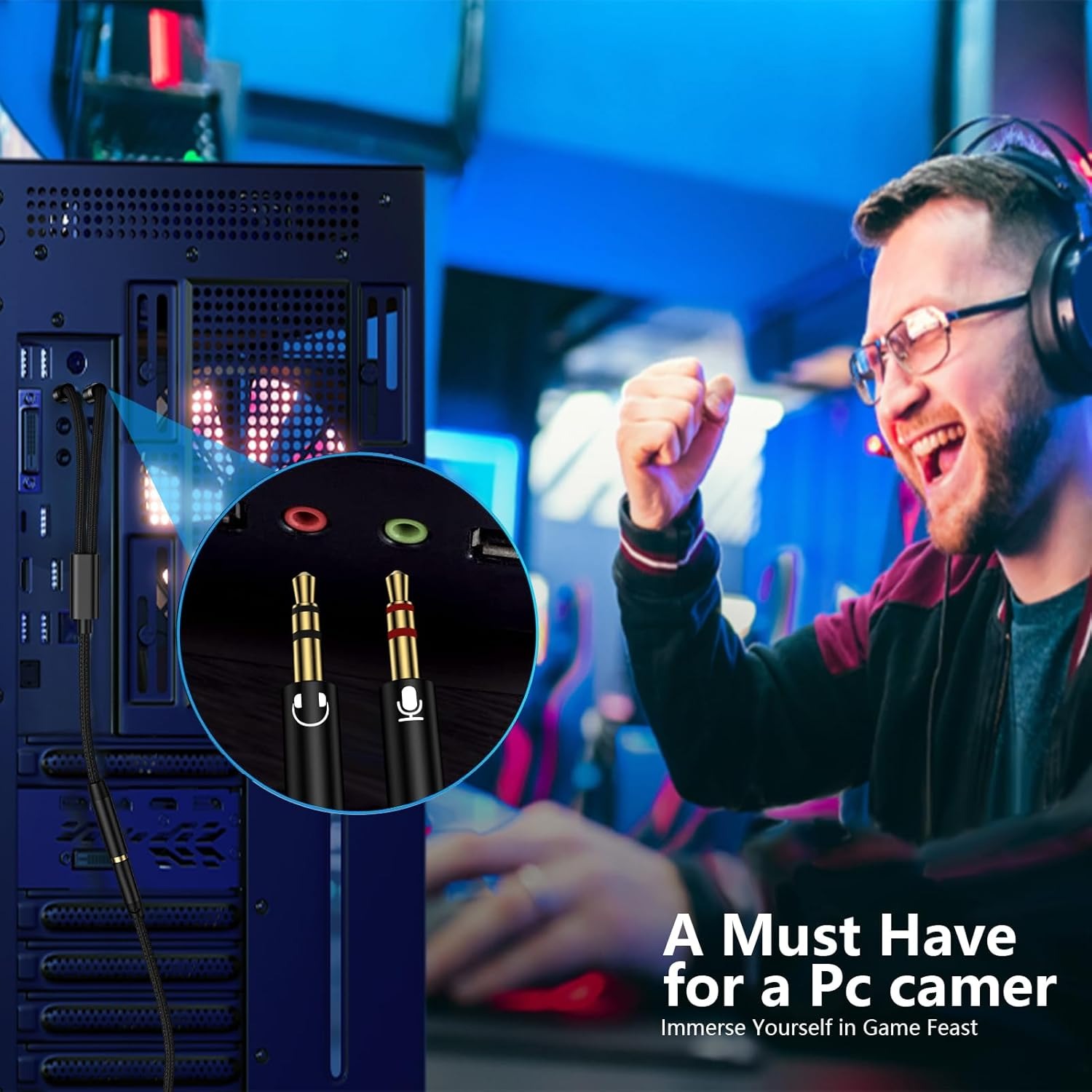 3.5mm Headphone Mic Splitter 1 - Esports Gaming Splitter recension och pris