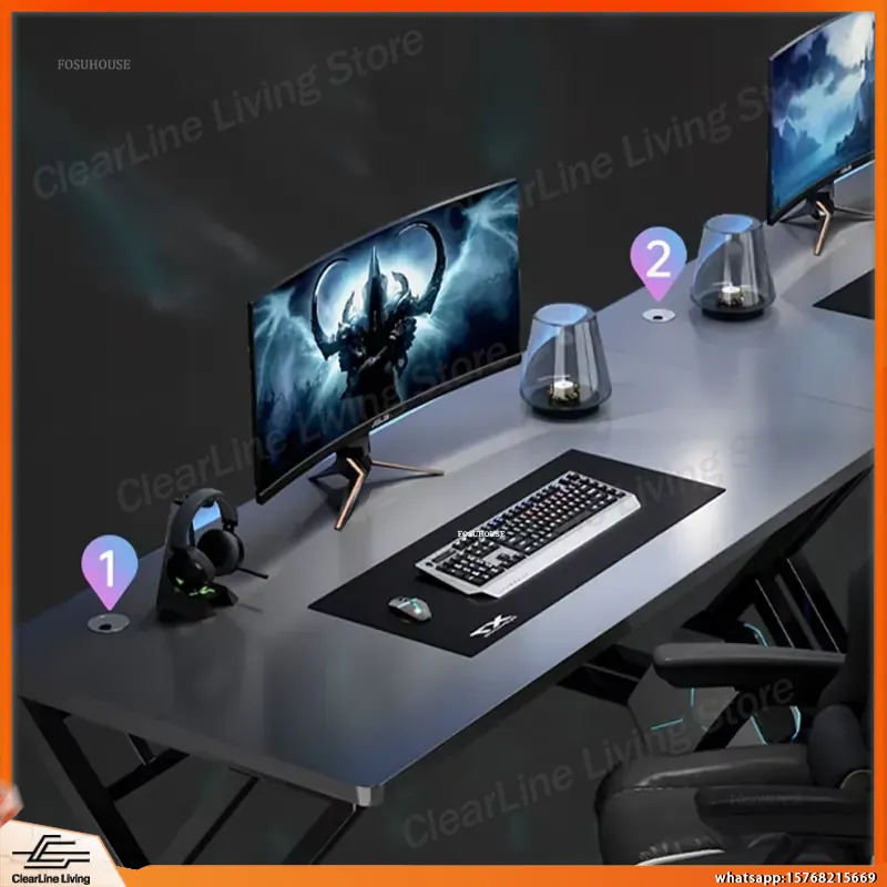 Double Computer Desk Long Gami - Esports Gaming School recension och pris