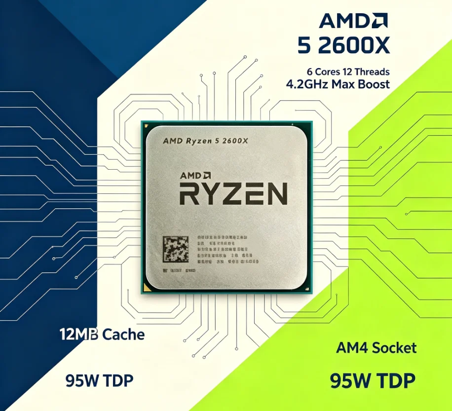 AMD R5 2600X 12nm AM4 Desktop  - Esports Gaming recension och pris