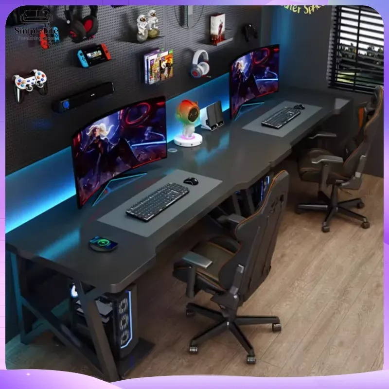 Modern Double Computer Desk fo - Esports Gaming School recension och pris
